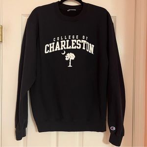 College of Charleston Sweatshirt Navy Blue Champion Crewneck